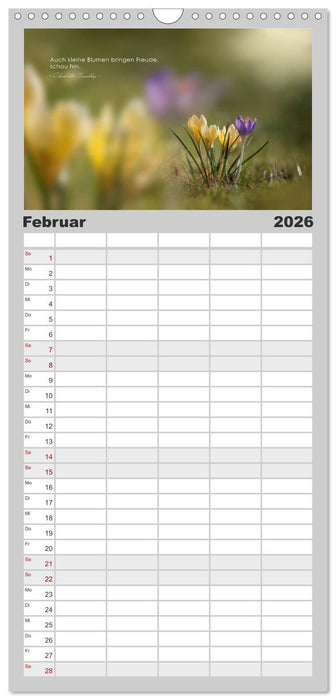 Mit guten Gedanken durch das Jahr (CALVENDO Familienplaner 2026)