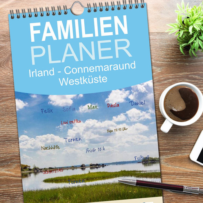 Irland - Connemara und Westküste (CALVENDO Familienplaner 2026)