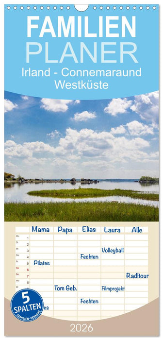 Irland - Connemara und Westküste (CALVENDO Familienplaner 2026)