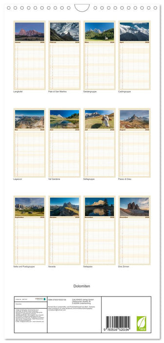 Dolomiten (CALVENDO Familienplaner 2026)