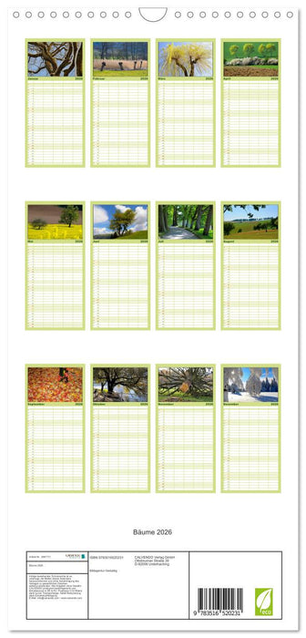 Bäume 2026 (CALVENDO Familienplaner 2026)