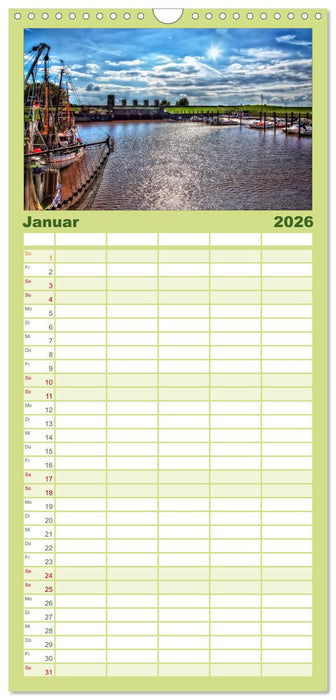 Friesland - Nordseebad Dangast (CALVENDO Familienplaner 2026)