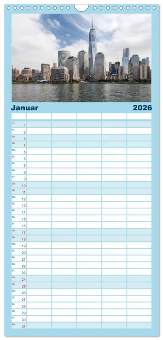 New York - Bilder einer Metropole (CALVENDO Familienplaner 2026)