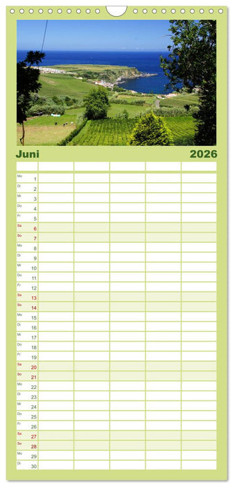 Azoren - Ein Naturerlebnis (CALVENDO Familienplaner 2026)