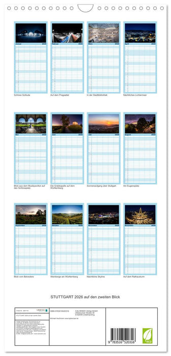 STUTTGART 2026 auf den zweiten Blick (CALVENDO Familienplaner 2026)