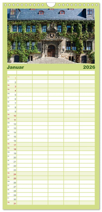 Malerisches Quedlinburg (CALVENDO Familienplaner 2026)