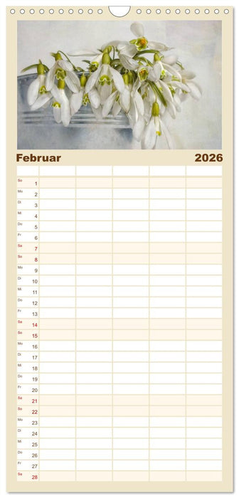 Vintage Flowers (CALVENDO Familienplaner 2026)