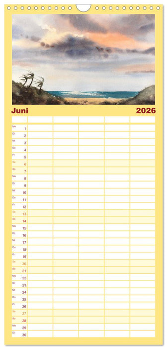 Landschaft in Aquarell (CALVENDO Familienplaner 2026)