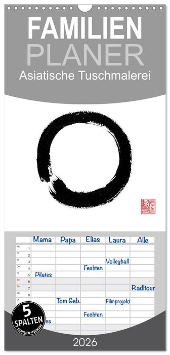 Asiatische Tuschmalerei (CALVENDO Familienplaner 2026)