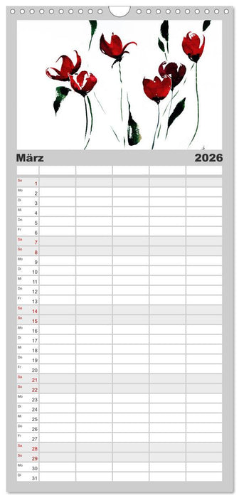 Asiatische Tuschmalerei (CALVENDO Familienplaner 2026)