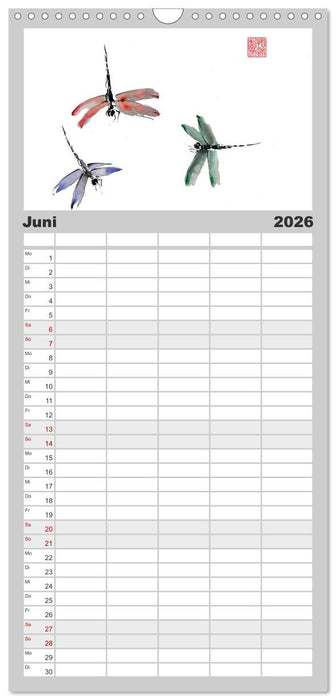 Asiatische Tuschmalerei (CALVENDO Familienplaner 2026)