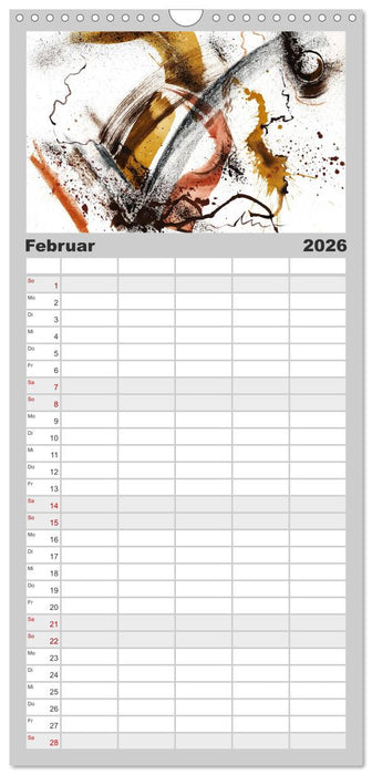 Abstrakte Aquarelle (CALVENDO Familienplaner 2026)