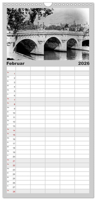 Streifzug durch Paris im Retrostil (CALVENDO Familienplaner 2026)