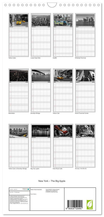New York – The Big Apple (CALVENDO Familienplaner 2026)