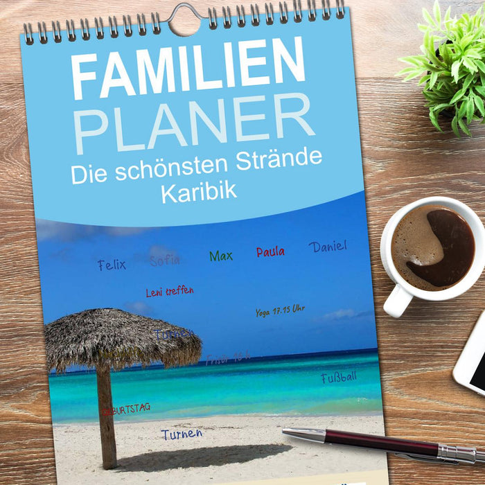 Die schönsten Strände Karibik (CALVENDO Familienplaner 2026)