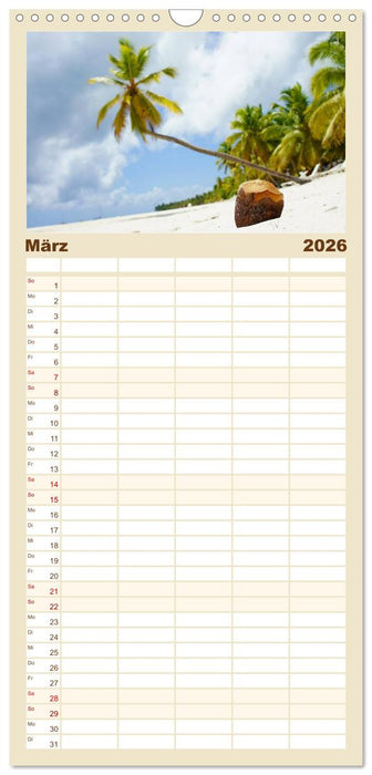 Die schönsten Strände Karibik (CALVENDO Familienplaner 2026)