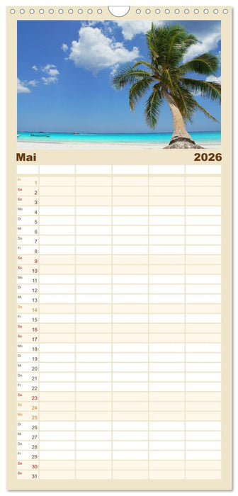 Die schönsten Strände Karibik (CALVENDO Familienplaner 2026)