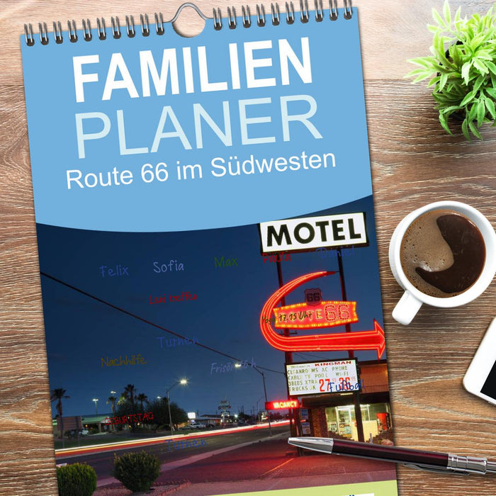 Route 66 im Südwesten (CALVENDO Familienplaner 2026)