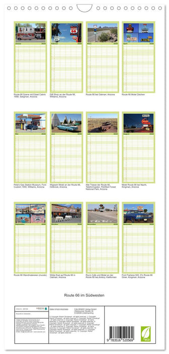 Route 66 im Südwesten (CALVENDO Familienplaner 2026)