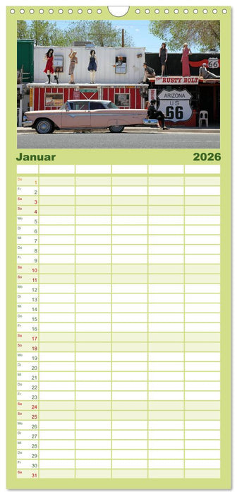 Route 66 im Südwesten (CALVENDO Familienplaner 2026)