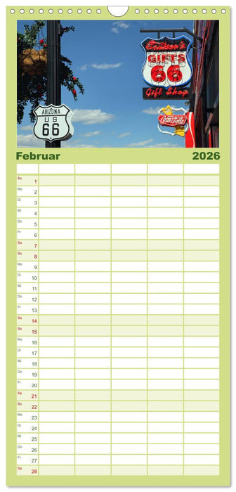 Route 66 im Südwesten (CALVENDO Familienplaner 2026)