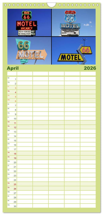 Route 66 im Südwesten (CALVENDO Familienplaner 2026)