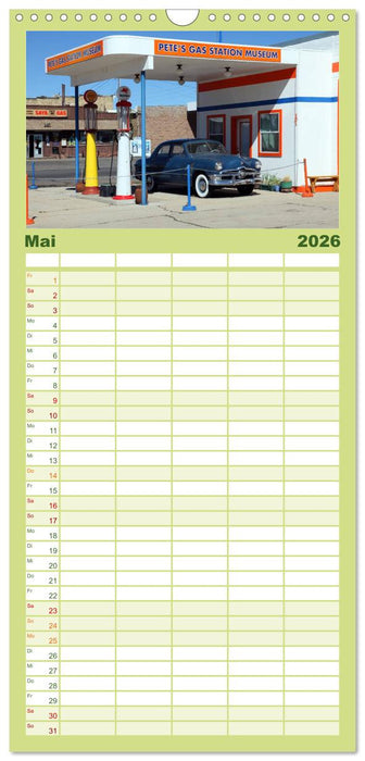 Route 66 im Südwesten (CALVENDO Familienplaner 2026)