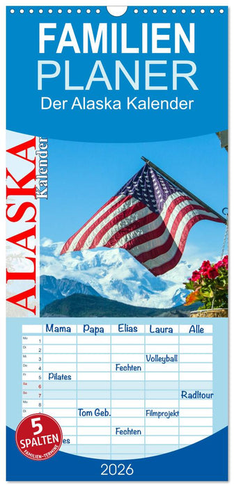 Der Alaska Kalender (CALVENDO Familienplaner 2026)