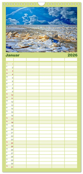 Friesland - Watt und Nordsee (CALVENDO Familienplaner 2026)