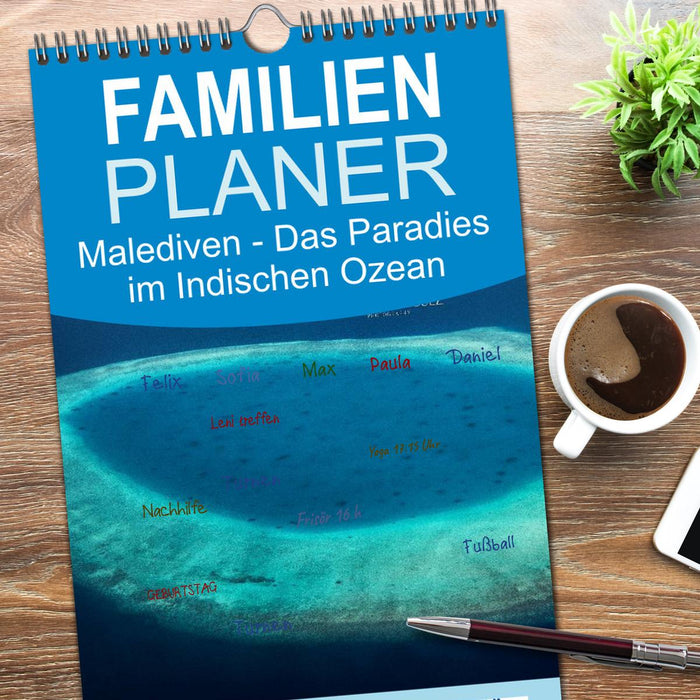 Malediven – Das Paradies im Indischen Ozean III (CALVENDO Familienplaner 2026)