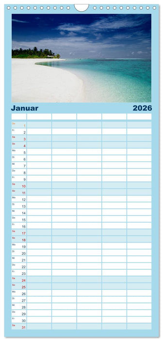 Malediven – Das Paradies im Indischen Ozean III (CALVENDO Familienplaner 2026)