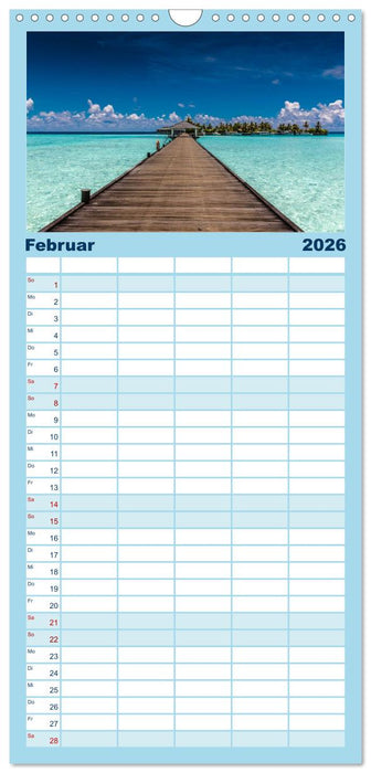 Malediven – Das Paradies im Indischen Ozean III (CALVENDO Familienplaner 2026)