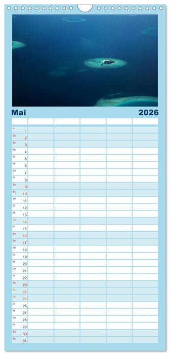 Malediven – Das Paradies im Indischen Ozean III (CALVENDO Familienplaner 2026)
