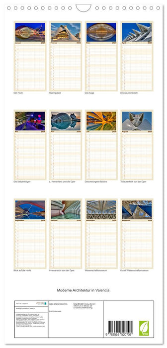 Moderne Architektur in Valencia (CALVENDO Familienplaner 2026)