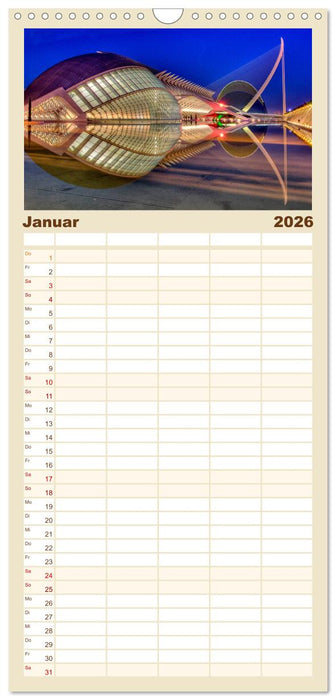 Moderne Architektur in Valencia (CALVENDO Familienplaner 2026)