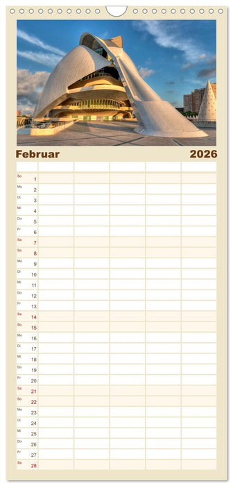 Moderne Architektur in Valencia (CALVENDO Familienplaner 2026)