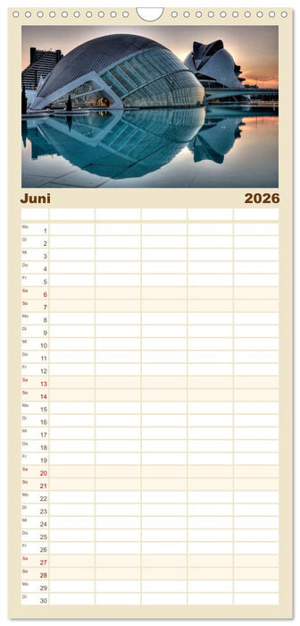 Moderne Architektur in Valencia (CALVENDO Familienplaner 2026)
