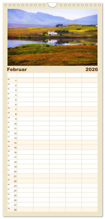 Schottland - Spiegel der Seele (CALVENDO Familienplaner 2026)