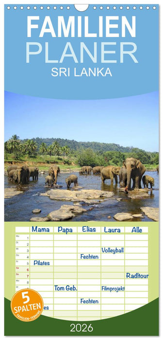 Sri Lanka (CALVENDO Familienplaner 2026)