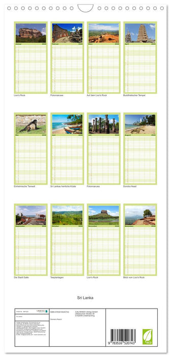 Sri Lanka (CALVENDO Familienplaner 2026)