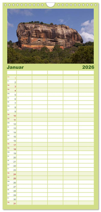 Sri Lanka (CALVENDO Familienplaner 2026)