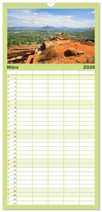 Sri Lanka (CALVENDO Familienplaner 2026)