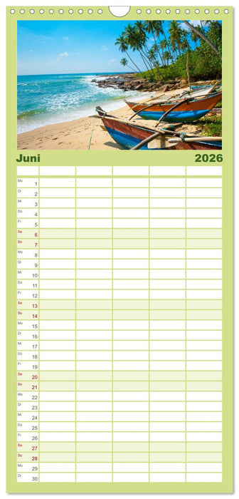 Sri Lanka (CALVENDO Familienplaner 2026)