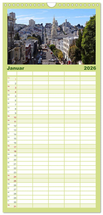 San Francisco Westküste USA (CALVENDO Familienplaner 2026)