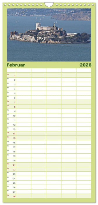 San Francisco Westküste USA (CALVENDO Familienplaner 2026)