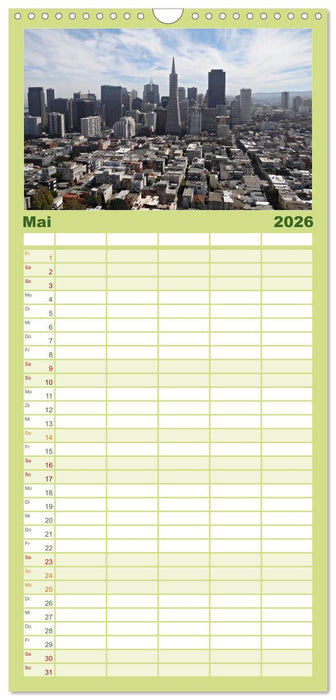 San Francisco Westküste USA (CALVENDO Familienplaner 2026)