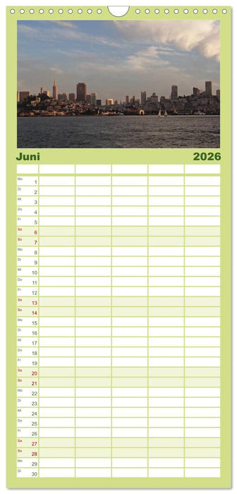 San Francisco Westküste USA (CALVENDO Familienplaner 2026)