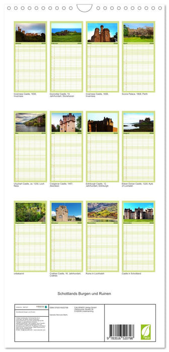 Schottlands Burgen und Ruinen (CALVENDO Familienplaner 2026)