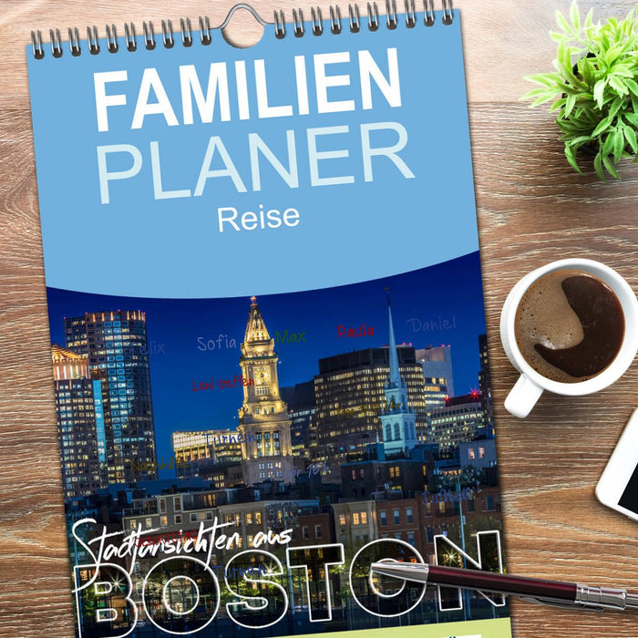 Stadtansichten aus Boston (CALVENDO Familienplaner 2026)