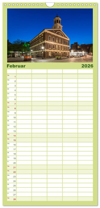 Stadtansichten aus Boston (CALVENDO Familienplaner 2026)